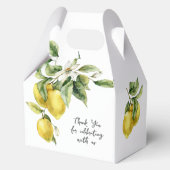ラスティックボホーウォーターカラーレモン ブライダルシャワー フェイバーボックス (正面)