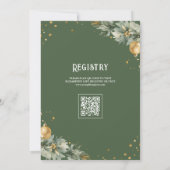 ラスティックボーホジャケット 冬のクリスマスベイビーシャワー 招待状 (裏面)