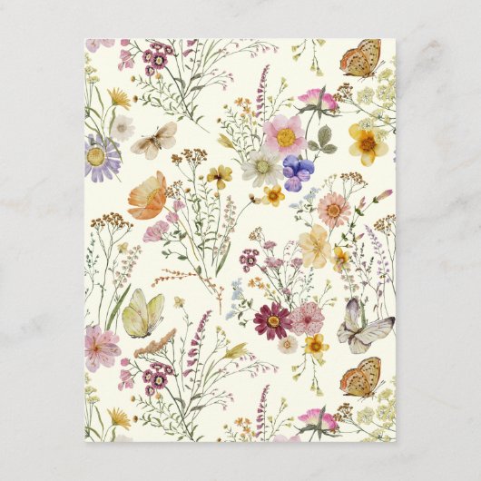 ラスティックボーホー ワイルドフラワー ウェディングの詳細 エンクロージャーカード (裏面)