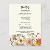 ラスティックボーホー ワイルドフラワー ウェディングの詳細 エンクロージャーカード (正面)