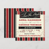 ラスティックポスター： 赤と黒の結婚式予告 セーブザデート (正面/裏面)