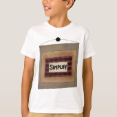 ラスティックミニマリスト シンプルワードアートサイン Tシャツ (正面)