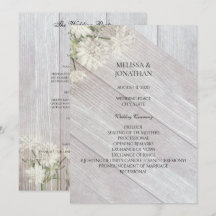 ラスティックモダン フラワー ウェディング セレモニープログラム V3