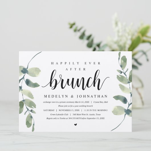 ラスティックユーカリ, ウェディングエロープメントセレブレーション 招待状 (スタンド正面)