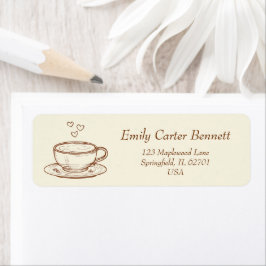 ラスティックラブはコーヒーをブレンド ブライダルシャワー ラベル