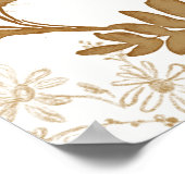 ラスティックリースの葉のブライダルシャワーの歓迎看板 ポスター (角)