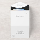 ラスティックレイクリフレクションズ湖畔のウェディング オールインワン招待状 (外側)