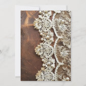 ラスティックレザー＆ブライダルレース ブライダルシャワー 招待状 (裏面)