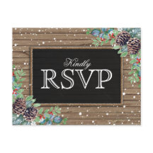 ラスティックレスポンス | クリスマス ウィンター ウェディング RSVP
