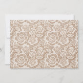 ラスティックレースとクラフト写真 ウェディング招待状 招待状 (裏面)