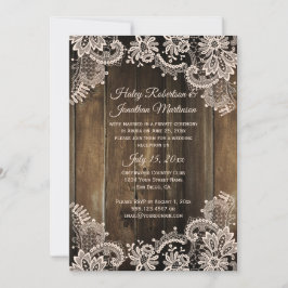 ラスティックレースとバーンワッドのレセプションのみ 招待状