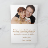 ラスティックレースと麻のウェディングサンキューレター サンキューカード (内部)