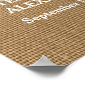 ラスティックレースと麻の結婚式パーソナライズポスター ポスター (角)