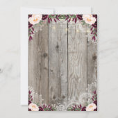 ラスティックレースジャーウッド&ストリングライトエンゲージメント 招待状 (裏面)