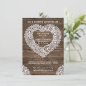 ラスティックレースハート 13周年結婚記念日 招待状 (スタンド正面)