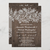 ラスティックレースバーンウッドリハーサルディナー招待状 招待状 (正面/裏面)