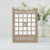 ラスティックレース & バーラップ ウェディングシャワー ビンゴカード (スタンド正面)