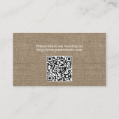 ラスティックレース＆ヒマワリのウェディングウェブサイト挿入カード エンクロージャーカード (裏面)