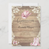 ラスティックレース ライトカウガールブーツ ハット キンセアニエラ 招待状 (正面)