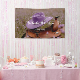 ラスティックロマンス：ハット付きサドル ブライダルシャワー 横断幕