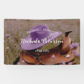 ラスティックロマンス:ハット付きサドル ブライダルシャワー 横断幕 (横)