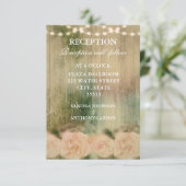 ラスティックローズの結婚式招待状 招待状 (スタンド正面)