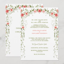 ラスティックヴィンテージのピンクの花のアーチの結婚式