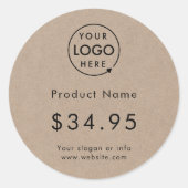 ラスティック商品価格ラベル | 価格ステッカー ラウンドシール (正面)