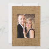 ラスティック幾何学ユーカリ庭園ウェディング セーブザデート (裏面)