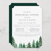 ラスティック水彩森林リハーサルディナー 案内状 (正面/裏面)
