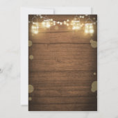 ラスティック25周年結婚記念日招待状 ライト 招待状 (裏面)