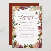 ラスティック50歳の誕生日パーティー 招待状 (正面/裏面)