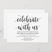 ラスティック お祝いしよう 新婚夫婦とのブランチ招待状 招待状 (正面/裏面)