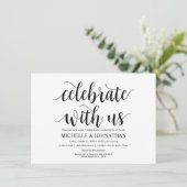 ラスティック お祝いしよう 新婚夫婦とのブランチ招待状 招待状 (スタンド正面)