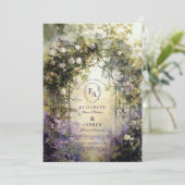 ラスティック アイビー アーチ 屋外ガーデン ウェディング 招待状 (スタンド正面)