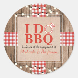 ラスティック アイ ドゥ BBQ エンゲージメントパーティー カップルシャワー ラウンドシール