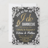 ラスティック アイ・ドゥ BBQ バーベキューエンゲージメントパーティー 招待状 (正面)