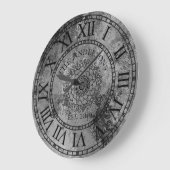 ラスティック アンティーク シャビー シック ヴィンテージ ローマ数字 ラージ壁時計 (傾斜)