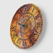 ラスティック アンティーク シャビー シック ヴィンテージ ローマ数字 ラージ壁時計 (傾斜)