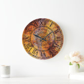 ラスティック アンティーク シャビー シック ヴィンテージ ローマ数字 ラージ壁時計 (ホーム)