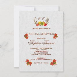 ラスティック アントラーズ オータム ボーホー ブライダル シャワー 招待状