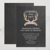 ラスティック アントラーズ リボン チョーク ステイジ パーティー インビテ 招待状 (正面/裏面)