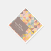 ラスティック アーシー フォール ニュートラル カスタム ブライダル シャワー スタンダードカクテルナプキン (角)