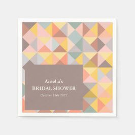 ラスティック アースィー オータム ニュートラル カスタム ブライダル シャワー スタンダードカクテルナプキン