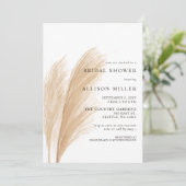 ラスティック アース カラー ニュートラル ボヘミアンパンパス ブライダルシャワー I 招待状 (スタンド正面)