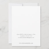 ラスティック アース & シャンパン フラワーズ リハーサル ディナー 招待状 (裏面)