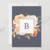 ラスティック アース フラワーズ | パープル スペイン語 私たちの結婚式 招待状 (裏面)