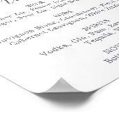 ラスティック アース フローラル ウェディング ドリンク メニュー サイン (角)