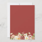 ラスティック アース フローラル ウェディング 招待状 (裏面)