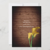 ラスティック イエロー カラー ストリング ライト ブライダル シャワー 招待状 (裏面)